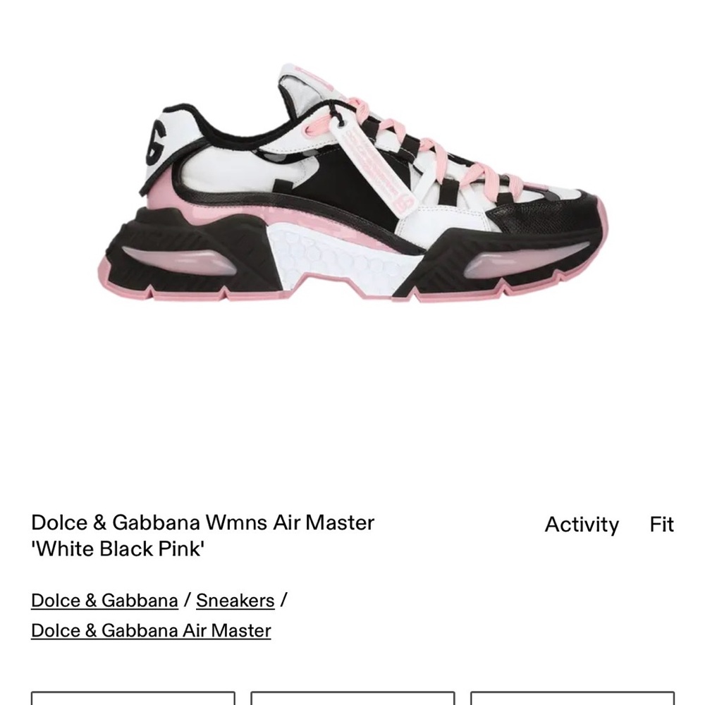 Dolce & Gabbana Women's Sneakers - Black, Pink, and White